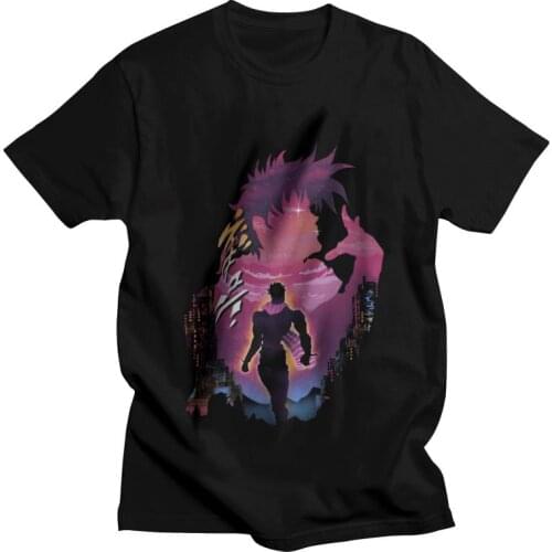 Hot Anime Jojo Bizarre Adventure T-Shirts Men Streetwear T Shirts Short Sleeve Manga Dio Brando Tshirt 100% Cotton Tee Clothing