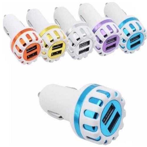 Newest Dual usb ports 2.1A+1A Led light Car chargers Adapter charger for iphone X 6 7 plus Samsung galaxy s6 s7 edge
