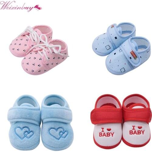 Cheap Baby Shoes Pure Cotton Newborn Baby Girl boy Shoes Toddler First Walkers Baby Moccasins Sneaker Crib Shoes For 0-18 M
