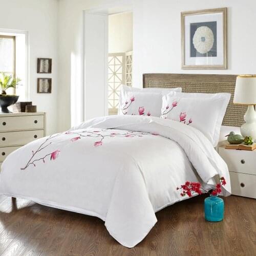 Wholesale embroidered bed sheet set