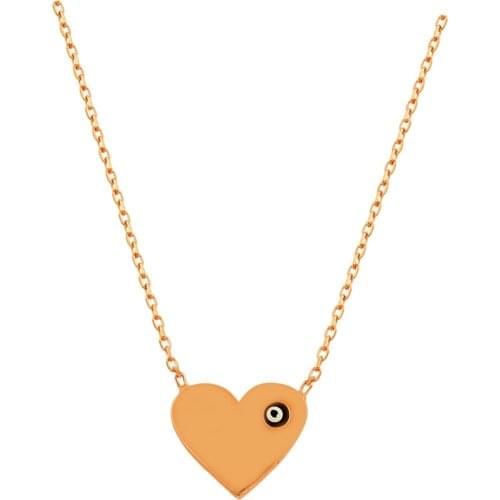 Heart Necklace Lover Hot Sale Evil Eye 925 Sterling Silver Gift for Each Disc Turkish Evil Eye Women Pendant Good luck Boho
