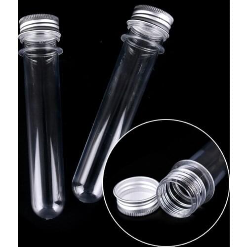 1PCS 40ml Clear Mask Bath Salt Test Plastic Tube Refillable Bottles With Aluminum Cap Empty Pet Cosmetic Tube