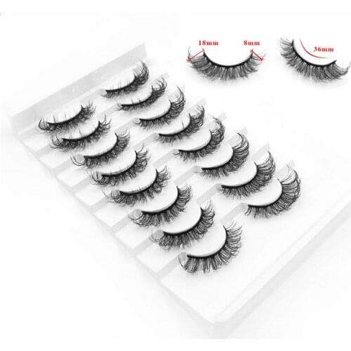 5D Mink Lashes Natural False Eyelashes Dramatic Volume Fake Lashes Makeup Eyelash Extension Silk Eyelashes 8 pairs