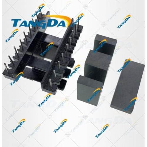 TANGDA EI33 Bobbin Soft Ferrite core+skeleton Transformer EI 33 Bobbin High frequency Power 9+9P 18pin PC40 ertical sewing E33 V