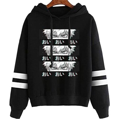My Hero Academia Bakugou Eyes Hoodie Men Funny Anime Boku No Hero Academia Sweatshirt Pullover Tops Male