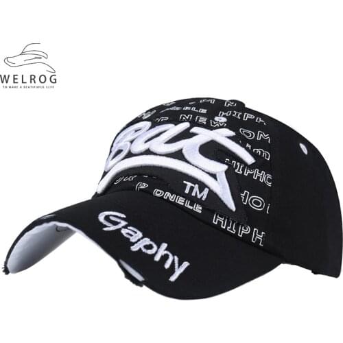 WELRIG Fashion Snapback Hats Baseball Cap Hats Hip Hop Fitted Cheap Hat for Men Women Gorras Curved Brim Hats Damage Caps