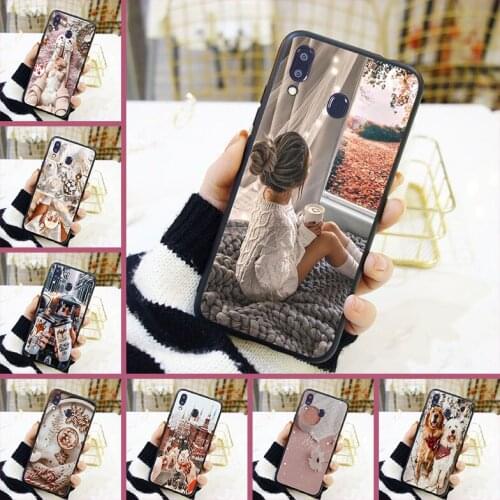 Back Cover For Samsung Galaxy M10 M20 M30 M40 Soft Silicone Girl Dog Fashion Pretty Phone Case For Samsung M10 M20 M30 M40