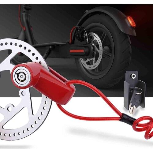 Lock Steel Wire for Xiaomi Mijia M365 Electric Scooter Durable Outdoor Riding Safety With Rope Reminder Scooter Wheels Lock