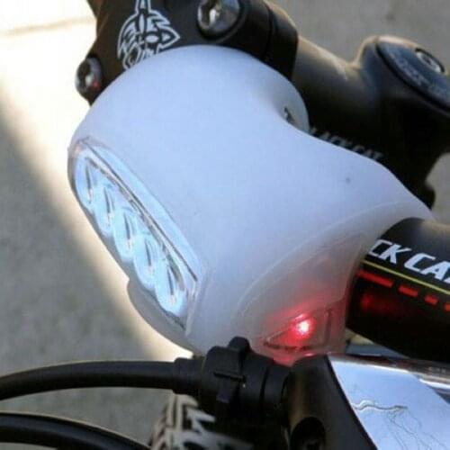 2017 Cycling Bike White Silicone Bicycle 7 LED Super Light Front Safety Lamp ON SALE