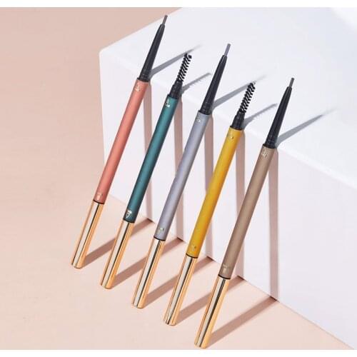 2021 Eyebrow Pencil Double-Headed Revolving Ultra-Fine Waterproof Sweat-Proof and Long-Lasting Ultra-Fine Head Eyebrow