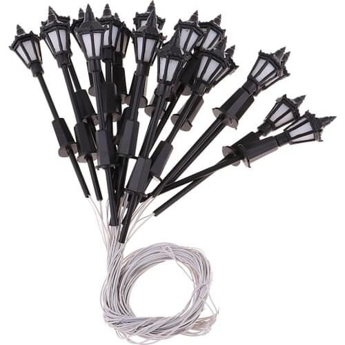 20pc1:100 Model Miniature Street Lights HO OO Scale LEDs Railway Train Lamp Post Garden Landscape Street Lights