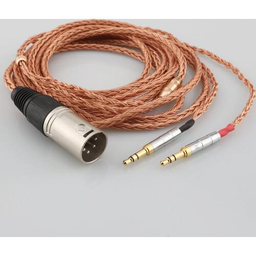 HiFi 16cores OCC Headphone Cable For Hifiman Sundara Ananda HE1000se HE6se he400i he400se Arya