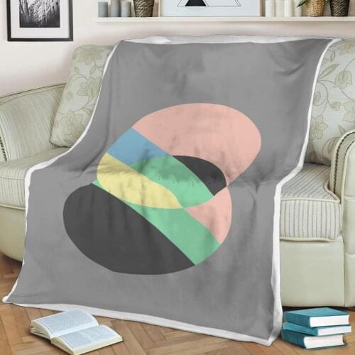 Abstract Painting 503 3D Printed Velvet Plush Throw Fleece Blanket Bedspread Sherpa Blanket Home Decora