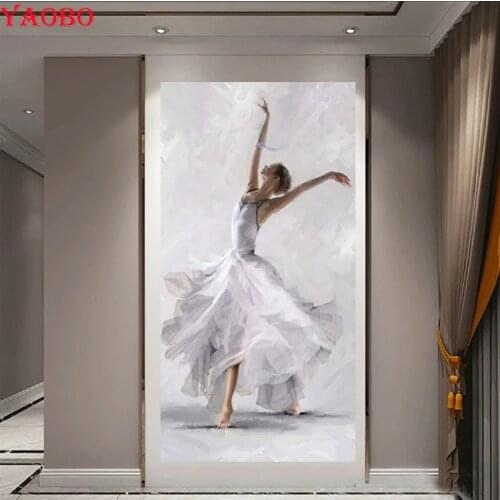 DIY Diamond Painting Ballet dancing girl Painting Rhinestone Mosaic Full Drill Square Embroidery Cross Stitch Handmade Hobby