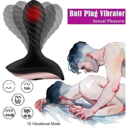 Spiral Dildo Anal Plug Vibrator for Men Sex Toys Prostate Massager Butt Plug Male Masturbator Erotic Anus Adults Supplies