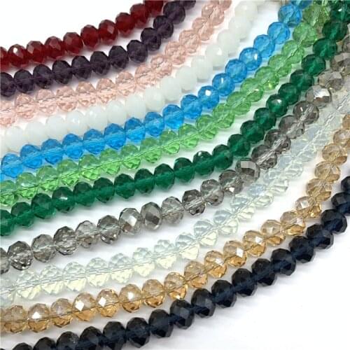 3X4/4X6/6X8/8X10mm Crystal Rondel Beads Glass Beads Faceted Crystal Beads for Jewelry Making Jewelry Accessories Translation Diy