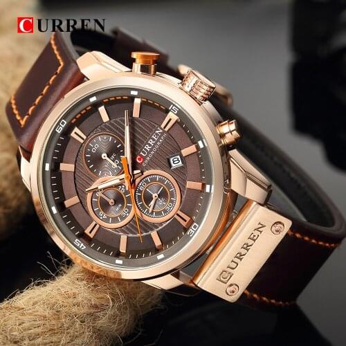 CURREN Sports Watches Luxury Brand Men Analog Digital Leather Mens Military Watch Man Quartz Clock Relogio Masculino Relogio