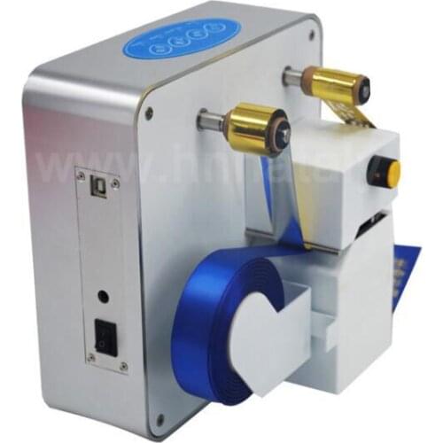 Digital hot stamping gold silver foil ribbon printer machine for gift wrapping