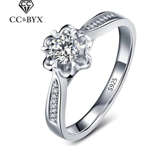 Flower Rings for Women Cincin Wanita Wedding Rings Bijoux Femme Anillos Aneis Fiminino Fashion Jewelry CC067