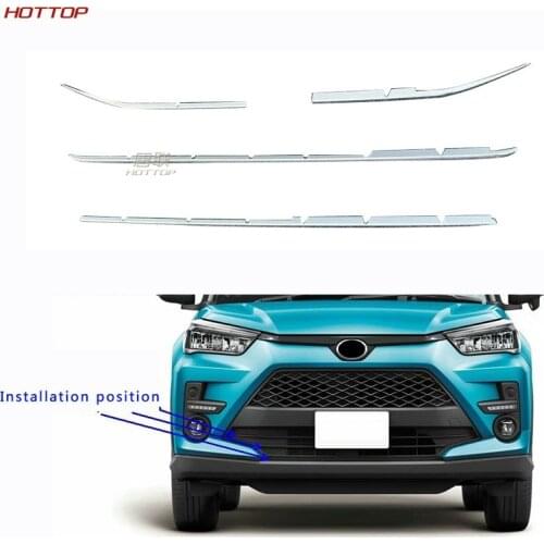 For Toyota Raize 2020 Lower Middle Mesh Trim Abs Decorative Bright Strip Middle Mesh Trim Grille