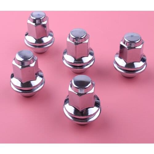 DWCX 5Pcs/set M12 x 1.5 Standard Car Wheel Lug Nuts C2C35294010 Fit for Jaguar S-Type X-Type XJ8 XJR XF
