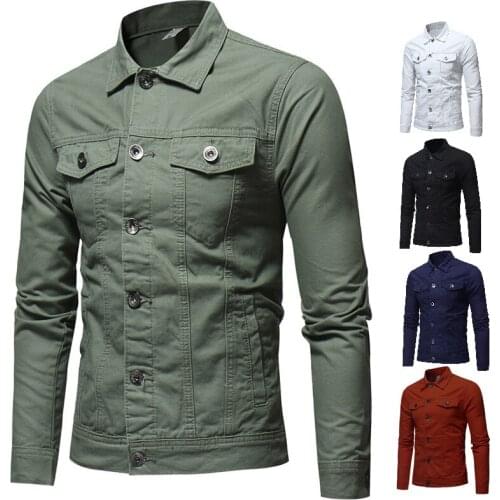 Spring Denim Jackets Men New Multi-color Stretch Slim Mens Jacket Hip Hop Jeans Jackets Casual Fashion Cotton Solid Coats Male
