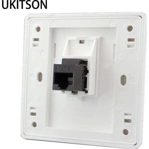 Female To Female CAT6 RJ45 LAN Faceplate 86x86mm Internet Plug Outlet
