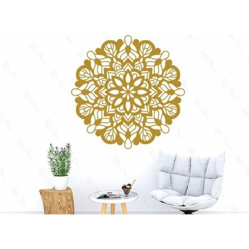 Exquisite Indian Mandala Flower Living Room Bedroom Wall Sticker Vinyl Sticker Mural Indian Yoga House Decoration Wallpaper