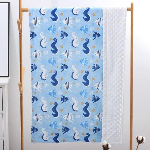 LuMengYi Soft Blankets Baby Born Blanket Newborn Swaddle Wrap Baby Bedding Blanket Polyester Fiber Infant Stroller Cover 110*75