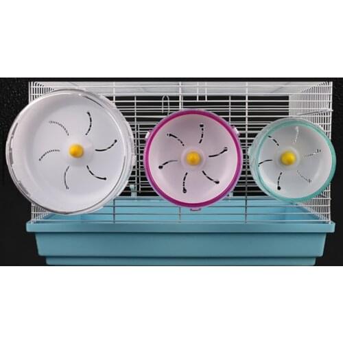 Small Pet Hamster Exercise Wheel Quiet Spinner Pig Hamster Running Round Wheels Cage Sports Toy Small Pet Supplies