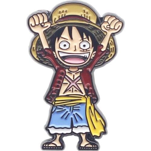 Cute Anime Badge Luffy Designed Decoration for Clothes and Hat and bags Mini Gifts for Friends Fans