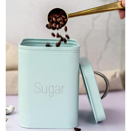 Nordic Square Stainless Steel Airtight Cans Coffee Cans Milk Powder Tea Cans with Sealing Ring Moisture-proof Storage Cans