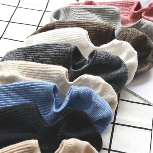 2018 Early autumn Solid Color Shallow Boat Socks Silicone Anti-skid stealth Socks Female Thin Women Sock Slippers