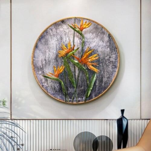 New Chinese Wrought Iron Painting Wall Hanging Crafts Home Livingroom Wall Mural Decoration Porch Hotel Wall Sticker Ornaments