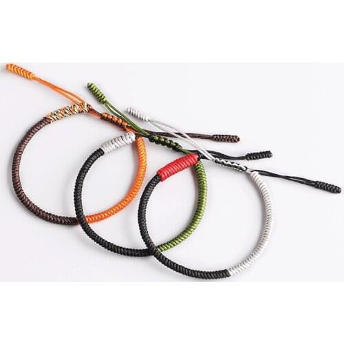 Charm Handmade Knitted Rope Bracelets & Bangles For Women man Three color splicing Lucky Ethnic hand Jewelry Gift