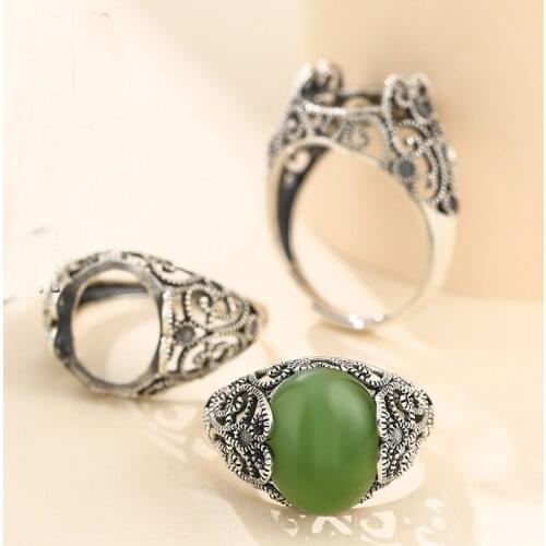 11*14mm 925 STERLING SILVER Women Semi Mount Bases Blanks base blank Pad ring Setting wedding jewelry findings diy A5962