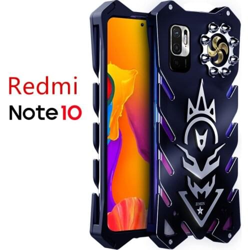 For Xiaomi Redmi Note 10 Pro Case Zimon Shockproof Metal Back Cover Case For Redmi Note 10 Pro Aluminium Anti-knock Outdoor Case