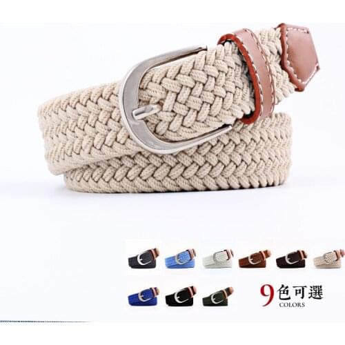 Fashion Casual stretch woven belt Womens unisex Canvas elastic belts for women jeans elastique Modeling belt SE09