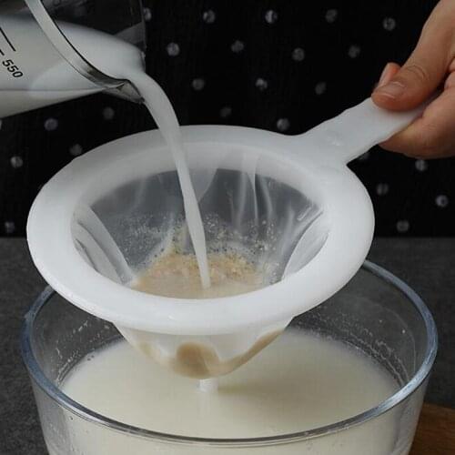 Mesh Soybean Milk Filter Residue Juice Filter Reusable Nylon Super Fine Colander Sieve Household Kitchen Tool