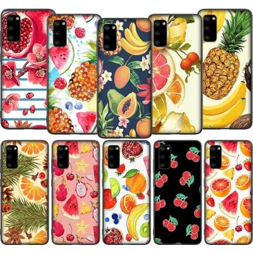 T190 Vintage Fruit Pattern Case for Samsung A01 A10 A11 A20 A20E A21 A30 A40 A41 A50 A51 A60 A70 A71 A81 A91 M10 M20 M30