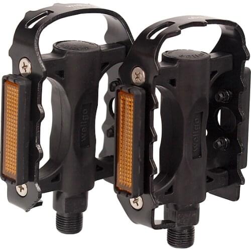 WellGo lu-c25 MTB mountain bike pedal semi aluminum ball bearing road bicycle pedal with reflector Bicycle parts