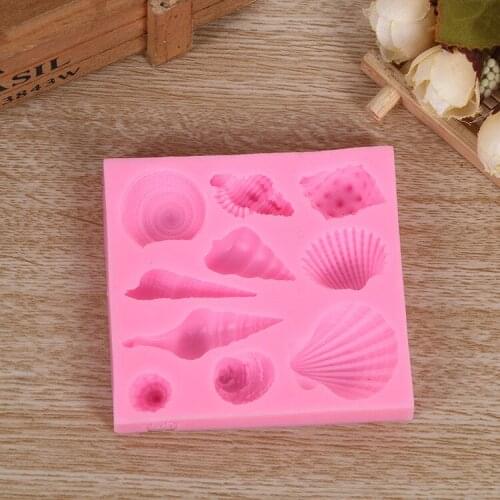 1pcs DIY Cake Decoration Silicone Moulds Fashion Eco-friendly Diverse Shell Shape Cake Mould Home Kitchen Necessity
