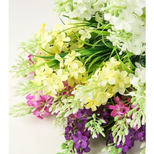 1 Piece Simulation Cute Elegant Lavender Flower Wedding Decoration Table Decorative Home Decoration Fresh Wind Green Plant