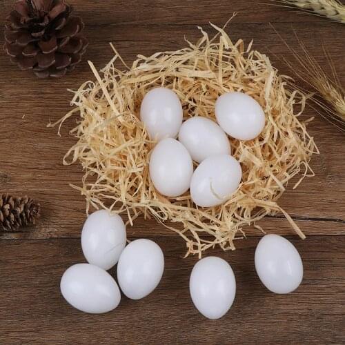 10PCS/lot Fake Eggs Plastic Pigeon Egg Solid Pigeon Fake Egg Pigeon Hatching Supplies