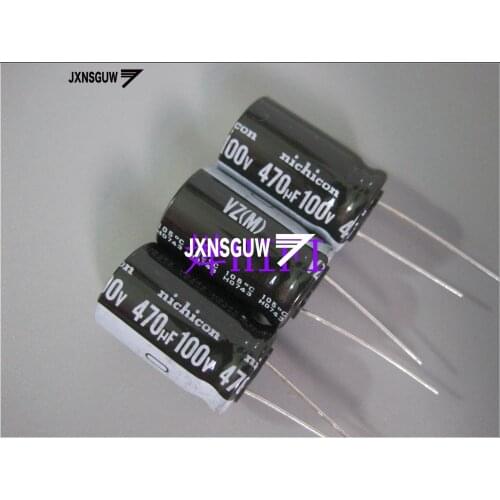 10PCS NICHICON VZ 100V470UF 16X25MM 470UF 100V Foot distance 7.5MM original audio electrolytic capacitor 470uf/100v