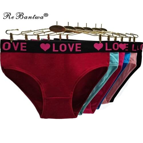 10 Pcs/Pack New Cotton Letter Panties Women Briefs Female Underpants Fashion Lady Underwear Girl Soft Panty Women Intimates