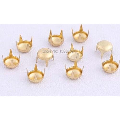 100 pcs gold color small Claw nail Garment Rivets DIY Decorative Rivet for clothes