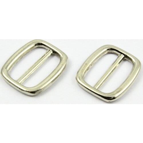 100 Pieces 14mm Nickel Color Metal Rectangle Slider Purse Bag Slider