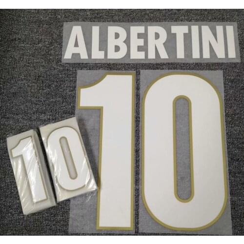 1996 Italy Nameset DEL PIERO Baggio Albertini Printing Customize Any Name Numer Soccer Patch Badge iron On Clothes
