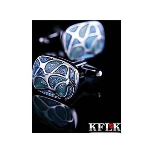 2020 KFLK Luxury shirt cufflink for mens Brand cuff button fashion cuff link TOP High Quality Green gemelos abotoadura Jewelry